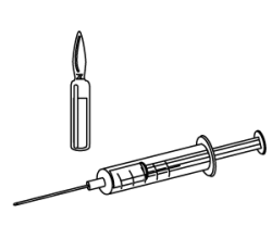 アンプルと注射器 塗り絵バージョン メディカルイラスト図鑑 無料の医療 美容素材集