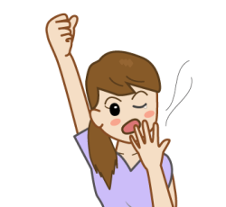 あくびをする女性 欠伸 メディカルイラスト図鑑 無料の医療 美容素材集