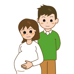 妊婦と夫の幸せ夫婦 メディカルイラスト図鑑 無料の医療 美容素材集