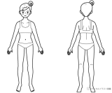 エステ 脱毛用電子カルテ シェーマ全身図 メディカルイラスト図鑑 無料の医療 美容素材集