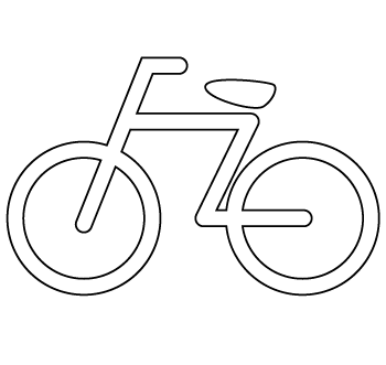 自転車ピクトグラム 塗り絵バージョン メディカルイラスト図鑑 無料の医療 美容素材集